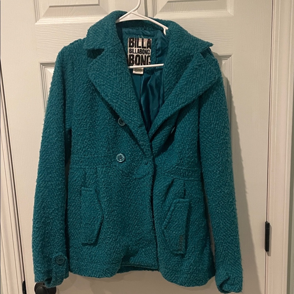 Vintage Billabong Turquoise Peacoat Jacket for Women